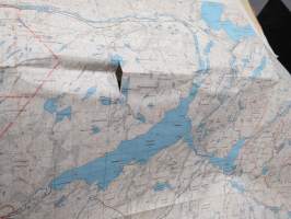 Inari - Menesjärvi ulkoilukartta 1:50 000 Friluftskarta - Outdoor map - Wanderkarte 1982