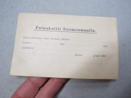 Paluukuitti Suomenmaalla - Retour-kort inom Finland, 10 penniä -ehiökortti