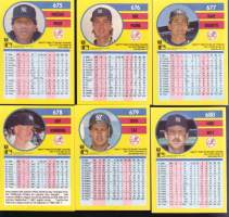 Fleer &#039;91 baseball cards.  Kuvissa muut tarjolla olevat baseball keräilykortit euron kappale (EI koske Don Mattingly/Ozzie Smith!!).