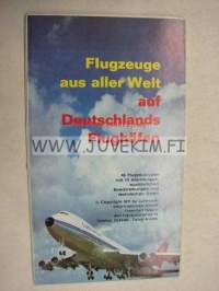 Flugzeuge aus aller welt auf Deutschlands Flughäfen -lentokoneita kaikkialta maailmasta Saksan kentillä -juliste