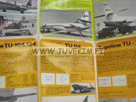 Flugzeuge aus aller welt auf Deutschlands Flughäfen -lentokoneita kaikkialta maailmasta Saksan kentillä -juliste
