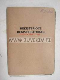 Volvo L38505/4100 vm. 1955 kuorma-auto -rekisteriote