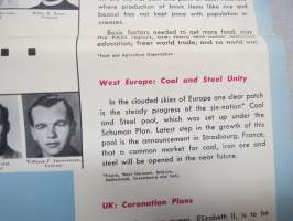 U.N. Gram weekly, 19.1.1953 -uutislehtinen, ulkomaiset opiskelijat Amerikassa, mm. Wilho Rinne, Carl-Erik Hortling Suomesta, Takehiro Kondo, Josef Egge, ym.