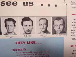 U.N. Gram weekly, 19.1.1953 -uutislehtinen, ulkomaiset opiskelijat Amerikassa, mm. Wilho Rinne, Carl-Erik Hortling Suomesta, Takehiro Kondo, Josef Egge, ym.
