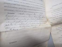 Turun Rauhanystävät, sopimuskirja, säännöt, ilmoitus yhdistysrekisteriin, asiakirjoja ym. - yhdistys perustettu 1937