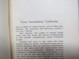 Turun Suomalainen Tyttökoulu 1909-1910 vuosikertomus - Taiteilija Elias Muukan (Muukka) matkakertomus piirustus- ja kaunokirjoitusmetoodin tutkimuksia varten