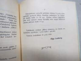 Turun Suomalainen Tyttökoulu 1909-1910 vuosikertomus - Taiteilija Elias Muukan (Muukka) matkakertomus piirustus- ja kaunokirjoitusmetoodin tutkimuksia varten