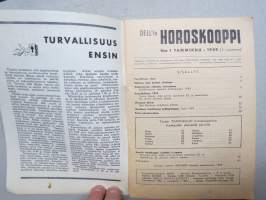 Horoskooppi 1959 nr 1 tammikuu -ennustuksia ja tulkintaa