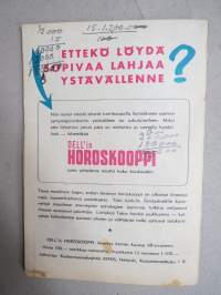 Horoskooppi 1959 nr 1 tammikuu -ennustuksia ja tulkintaa