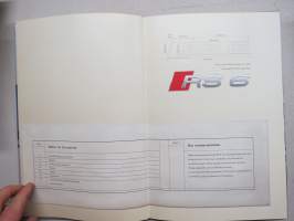 Audi RS 6 -presentation book, hard covers