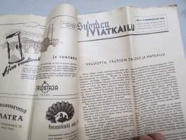 Suomen matkailu 1946 nr 4-5, Kansikuva Uusikaupunki / kaljaasi (ei artikkelia), Utsjoki reitti, Hanko, Tarmo Turisti maantiellä, Koli, ym.