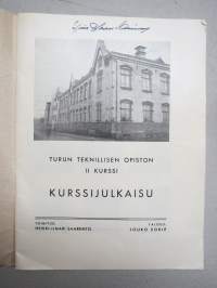 Turun Teknillinen Opisto II kurssi 1946-1948 - Kurssijulkaisu-vuosikirja, matrikkelitiedot valmistuneista valokuvineen