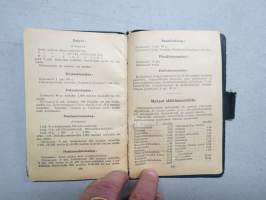 Työväen taskukirja 1927 -kalenteri, muistikirja, artikkeleita, mainoksia