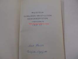 Muistoja Eurajoen Kristillisen Kansanopiston työkaudelta 1952-53 (Maili Heinilän vuosikirja)