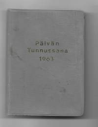 Päivän tunnussana : vuoden joka päivälle pyhästä Raamatusta : veljesseurakunnan valitsemat. Vuodelle 1963KirjaKarjalan evankelinen seura 1962