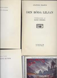 Ruotsinkielisiä klassikoita: Den röda liljan/ Anatole Francke, Tsarens kurir/ Jules Verne,Två städer / Charles Dickens ja Myladys so/Alexander Dumas  yht 4 kirjaa