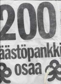 Säästöpankki osaa - numerolappu 200   etu- ja taka