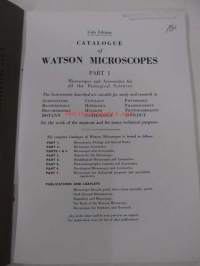 Catalogue of  Watson&#039;s Microscopes and Accesories