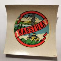 Karstula -siirtokuva / vesisiirtokuva / dekaali -1960-luvun matkamuisto