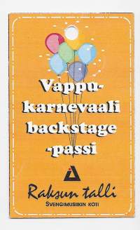 Back Stage passi Raksun talli