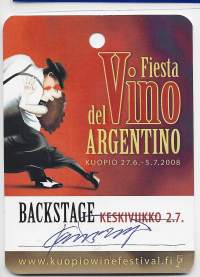 Back Stage Fiesta del Vino Argentino Kuopio 2008