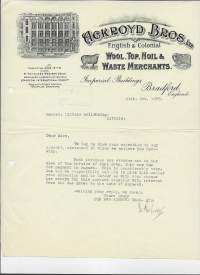 Ackroyd Bros Ltd Bradford England 1925  firmalomake