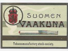 Suomen Vaakuna   - tupakkaetiketti