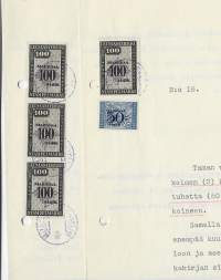 Erä leimamerkkejä asiakirjoilla 1941  leimamerkki