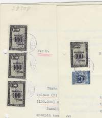 Erä leimamerkkejä asiakirjoilla 1941  leimamerkki