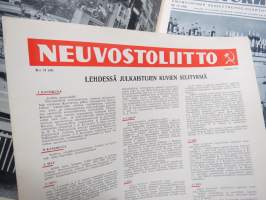 Советский Союз, декабрь 1953 - &quot;Neuvostoliitto, joulukuu 1953&quot; -propagandalehti, venäjänkielinen, suomenkieliset kuvaselostukset erillisliitteenä