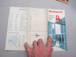 Swissair - Flyger till utländska mässor 1956 -esite