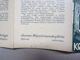 Köpenhavn - SHO - Suomen Höyrylaivaosakeyhtiö -travel brochure / matkailuesite (nro 67)