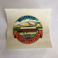 Muonio - Pallastunturi -siirtokuva / vesisiirtokuva / dekaali -1960-luvun matkamuisto
