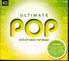 CD Eri esittäjiä - Ultimate Pop, 4 CDs of Great Pop Music, 2015. Miley Cyrus, One Direction, Pink, Nsync, Rita Ora  jne. Upea kokoelma! Katso kappaleet alta.