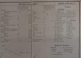 Karta Vägvisare inom Stockholm af T. v. Mentzer. På P.A. Huldbergs Förlag. 1 uppl. 1855. (1800-luku, erittäin harvinainen, keräilyharvinaisuus, vanha kartta)