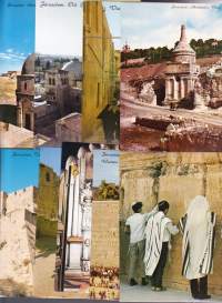 Jerusalem/Betlehem -postikortteja erilaisia 21 kpl. Kulkemattomia.