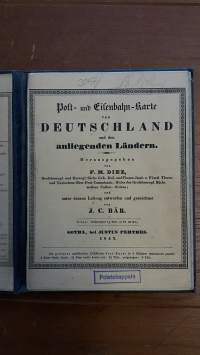 Post- und Eisenbahn-Karte von Deutschland und den anliegenden Ländern.