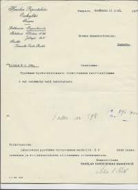Haarlan Paperitehdas Oy, Tampere 1934 -  firmalomake