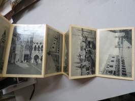 Venezia - 32 Vedute, matkamuistokirja, haitarimaisesti aukeava, arviolta 1920-luvulta
