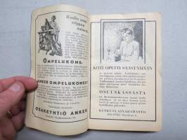 Kotilieden kalenteri 1929 (Kotiliesi), runsaasti artikkeleita eri aiheista