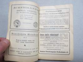 Kotilieden kalenteri 1929 (Kotiliesi), runsaasti artikkeleita eri aiheista