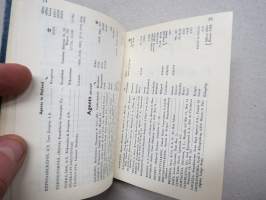 Suomen Höyrylaiva Osakeyhtiö - Finska Ångfartygs Aktiebolaget  SHO - FÅA kalenteri 1957, runsassisältöinen kirja, mm. laivaluettelo &quot;fleet list&quot;