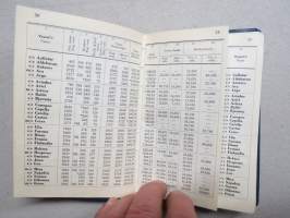 Suomen Höyrylaiva Osakeyhtiö - Finska Ångfartygs Aktiebolaget  SHO - FÅA kalenteri 1957, runsassisältöinen kirja, mm. laivaluettelo &quot;fleet list&quot;