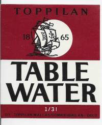 Table Water  - juomaetiketti