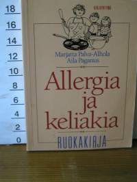 allergia ja keliakia, ruokakirja  vakitan tarjous helposti paketti. ..S ja  M KOKO   19x36 x60 cm paino 35kg  POSTIMAKSU  5e.