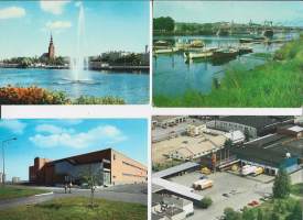 Pori  - paikkakuntapostikortti postikortti  4 eril