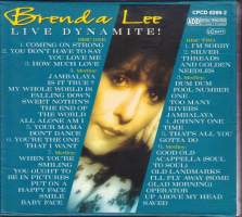 CD Brenda Lee ‎– Live Dynamite! Kokoelma 2 CD, 1997. Katso kappaleet alta.