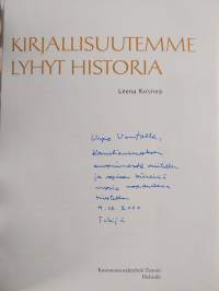 Kirjallisuutemme lyhyt historia (tekijän omiste)