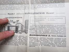 Telefunken 5-putkinen yleisvirtasuper T-065-GWJ mainos - Mainoskilpailu-palkintoluettelo