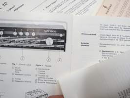 Siemens TURF RK 12 radio - Directions for use - Bedienungsanleitung - Instructions de service + Schematic